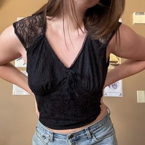 Y2K lace tank top